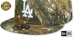 Dodgers TEAM-BASIC SNAPBACK Realtree Camo-White Hat by New Era - 4th View