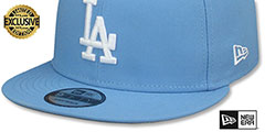 Dodgers TEAM-BASIC SNAPBACK Sky-White Hat by New Era - 4th View