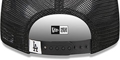 Dodgers TEAM-BASIC TRUCKER SNAPBACK Black-White Hat by New Era - 4th View