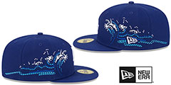 Dodgers TONAL WAVE Royal Fitted Hat by New Era - 4th View