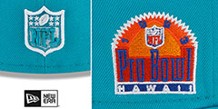 Dolphins 1993 PRO BOWL SIDE-PATCH Aqua Fitted Hat by New Era - 4th View