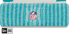 Dolphins 2017 STADIUM BEANIE Aqua Knit Hat by New Era - 4th View