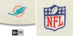 Dolphins 2022 NFL SIDELINE Cream-Aqua Fitted Hat by New Era - 4th View