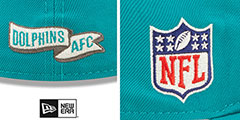 Dolphins 2022 NFL THROWBACK SIDELINE Aqua Fitted Hat by New Era - 4th View