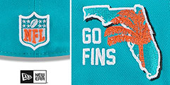 Dolphins 2024 NFL DRAFT Aqua Fitted Hat by New Era - 4th View