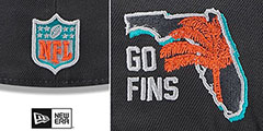 Dolphins 2024 ONSTAGE NFL DRAFT Grey Fitted Hat by New Era - 4th View