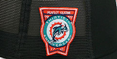 Dolphins 30TH MESH-BACK SIDE-PATCH Black-Black Fitted Hat by New Era - 4th View