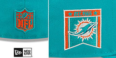 Dolphins BANNER SIDE-PATCH Aqua Fitted Hat by New Era - 4th View