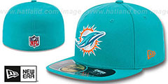 Dolphins NFL BCA Aqua Fitted Hat by New Era - 4th View