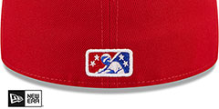 Drillers MILB MARVEL DEFENDERS White-Red Fitted Hat by New Era - 4th View