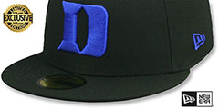 Duke NCAA TEAM-BASIC Black Fitted Hat by New Era - 4th View