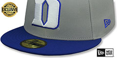 Duke NCAA TEAM-BASIC Grey-Royal Fitted Hat by New Era - 4th View