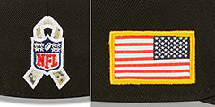 Eagles 2022 SALUTE-TO-SERVICE Black Fitted Hat by New Era - 4th View