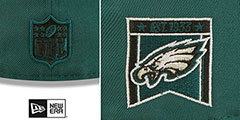 Eagles BANNER SIDE-PATCH Green Fitted Hat by New Era - 4th View