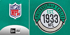 Eagles HISTORIC SIDELINE SNAPBACK Green Hat by New Era - 4th View