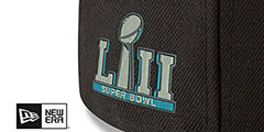 Eagles SUPER BOWL LII CHAMPS Black Fitted Hat by New Era - 4th View