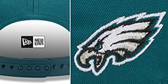 Eagles TEAM-SCRIPT SNAPBACK Green Hat by New Era - 4th View