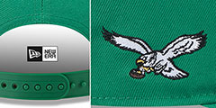 Eagles THROWBACK TEAM-SCRIPT SNAPBACK Kelly Hat by New Era - 4th View