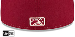 Empire 66ers THEME NIGHT White-Burgundy Fitted Hat by New Era - 4th View