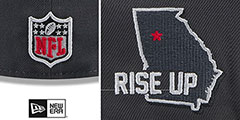 Falcons 2024 ONSTAGE NFL DRAFT Grey Fitted Hat by New Era - 4th View