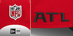 Falcons DASHMARK SIDELINE SNAPBACK Red-Black Hat by New Era - 4th View