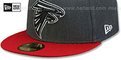 Falcons NFL TEAM-BASIC Charcoal-Red Fitted Hat by New Era - 4th View