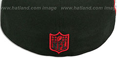 Falcons SIDE TEAM-PATCH Black Fitted Hat by New Era - 4th View