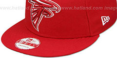 Falcons TEAM-BASIC SNAPBACK Red-White Hat by New Era - 4th View