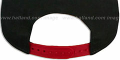 Falcons THROUGH SNAPBACK Black-Red Hat by New Era - 4th View