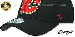 Flames SHOOTOUT Black Fitted Hat by Zephyr - 4th View