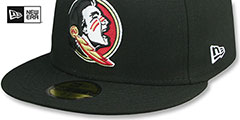 Florida State NCAA TEAM-BASIC Black Fitted Hat by New Era - 4th View