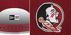 Florida State TEAM-SCRIPT SNAPBACK Burgundy Hat by New Era - 4th View