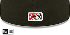 Flying Squirrels MILB ONFIELD HOME Black Fitted Hat by New Era - 4th View