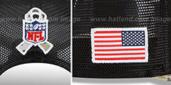 Football Team 2021 SALUTE-TO-SERVICE SNAPBACK Black-Desert Hat by New Era - 4th View