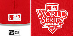 Giants 2010 WS SIDE-PATCH UP Red-White Fitted Hat by New Era - 4th View