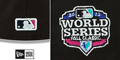 Giants 2012 WS POLAR LIGHTS Black-Teal Fitted Hat by New Era - 4th View