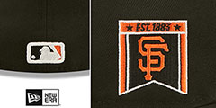 Giants BANNER SIDE-PATCH Black Fitted Hat by New Era - 4th View