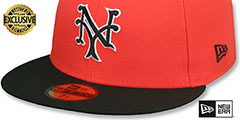 Giants COOPERPACK Orange-Black Fitted Hat by New Era - 4th View