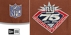 Giants HARVEST SIDE-PATCH Brown-Royal Fitted Hat by New Era - 4th View