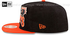 Giants HERITAGE PIN CORD SNAPBACK Black-Orange Hat by New Era - 4th View