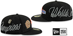 Giants HISTORIC CHAMPIONS Black Fitted Hat by New Era - 4th View