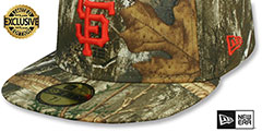 Giants MLB TEAM-BASIC Realtree Camo Fitted Hat by New Era - 4th View