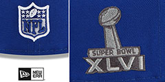 Giants SUPER BOWL XLVI SIDE-PATCH Royal Fitted Hat by New Era - 4th View