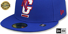 Giants THROWBACK NFL LIGATURE Royal Fitted Hat by New Era - 4th View