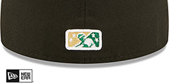 GreenJackets MILB ONFIELD ALT 2 Black Fitted Hat by New Era - 4th View