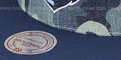 Grizzlies DENIM-CAMO SNAPBACK Blue Hat by Mitchell and Ness - 4th View