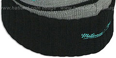 Grizzlies HIGH-5 CIRCLE BEANIE Grey-Black by Mitchell and Ness - 4th View