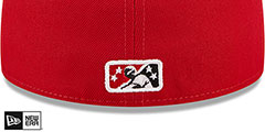 Grizzlies MILB MARVEL DEFENDERS Red Fitted Hat by New Era - 4th View