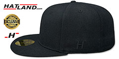 Hatland HYBRID E5-BLANK Solid Black Fitted Hat - 4th View