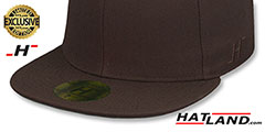 Hatland HYBRID E5-BLANK Solid Brown Fitted Hat - 4th View